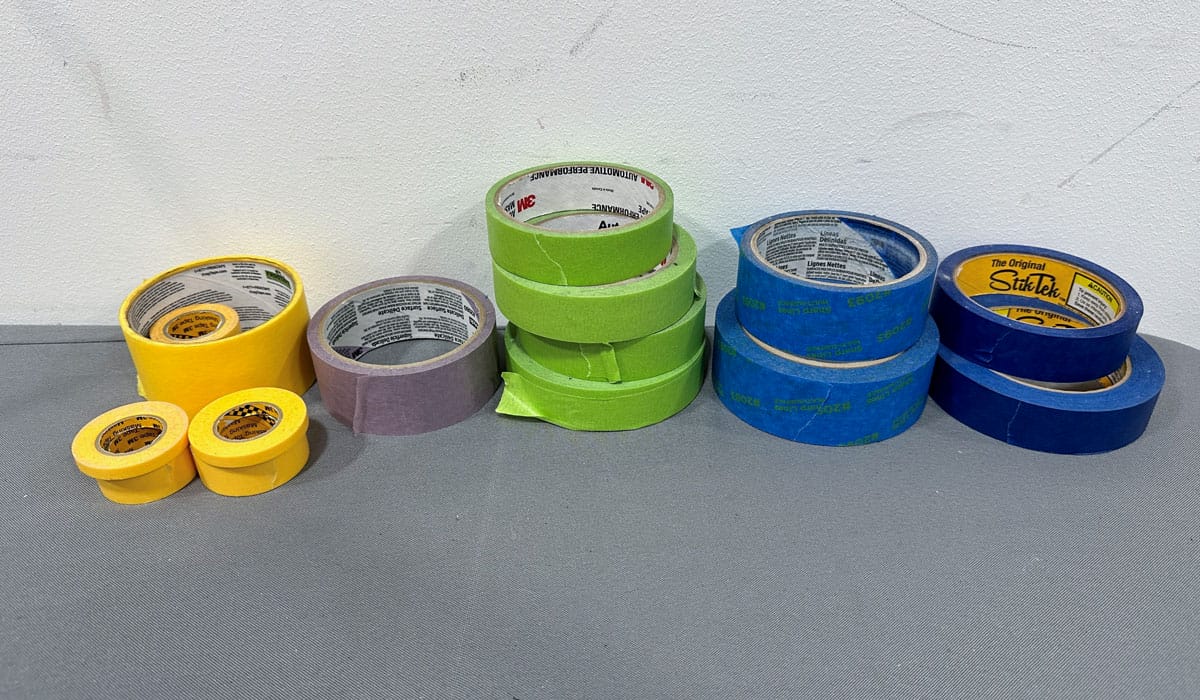 Masking tape for paintwork correction