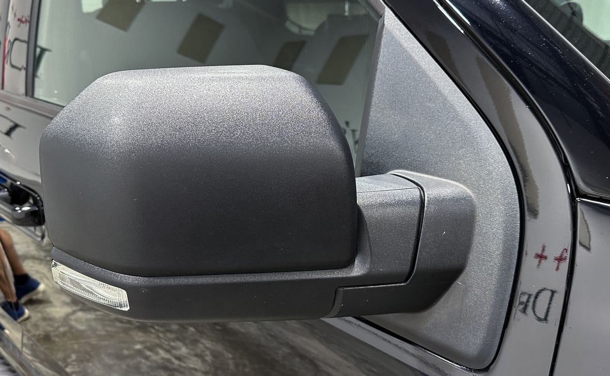 Exterior black plastic trim