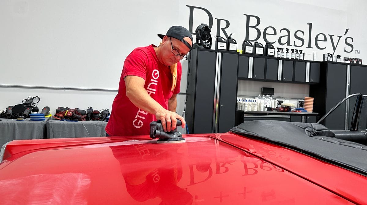 Sanding paint in detailing class