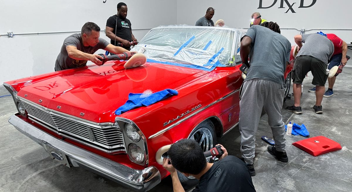 Using rotary polishers in Mike Phillips detailing class