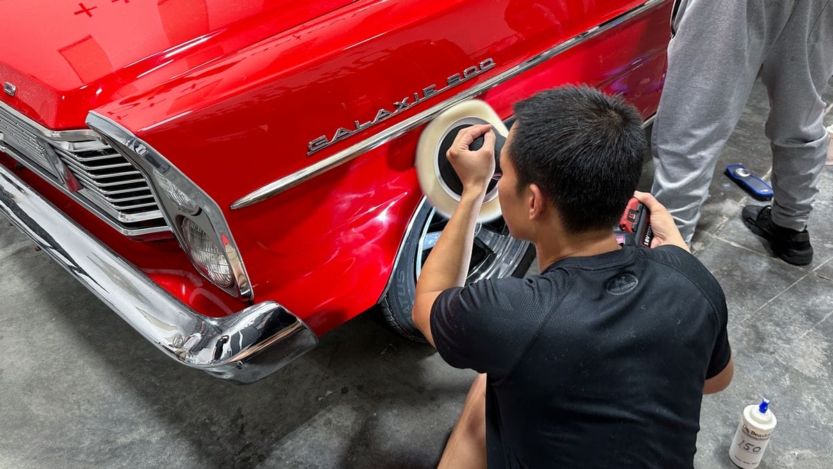 Using rotary polishers in Mike Phillips detailing class