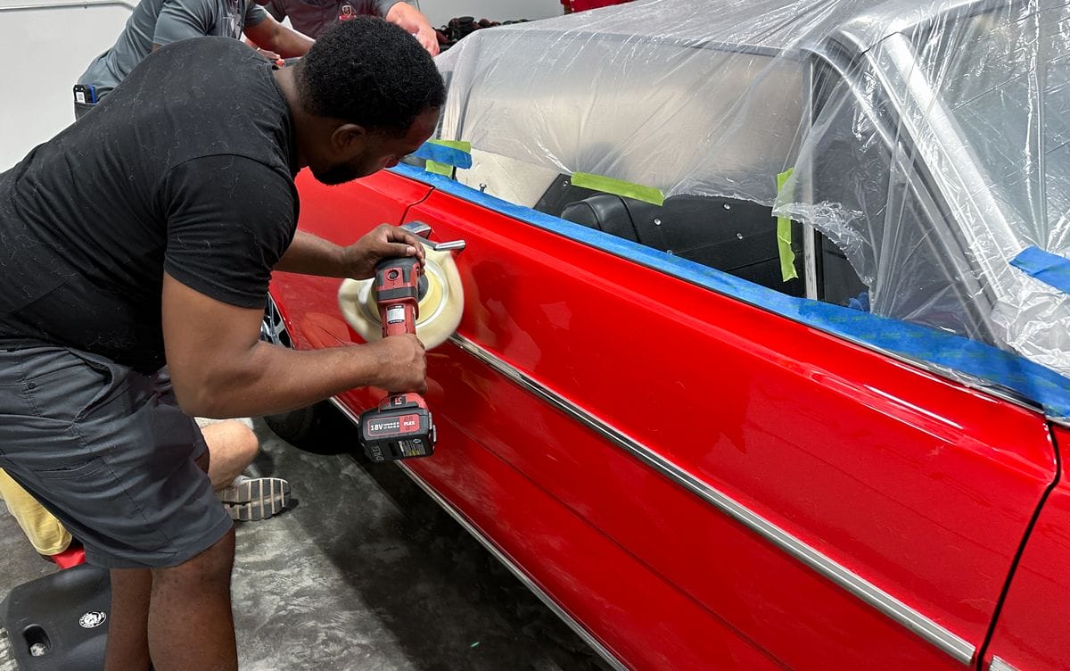 Using rotary polishers in Mike Phillips detailing class