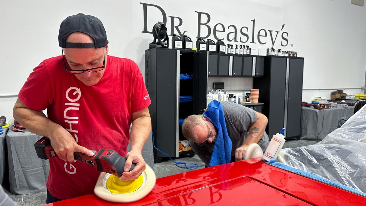 Using rotary polishers in Mike Phillips detailing class