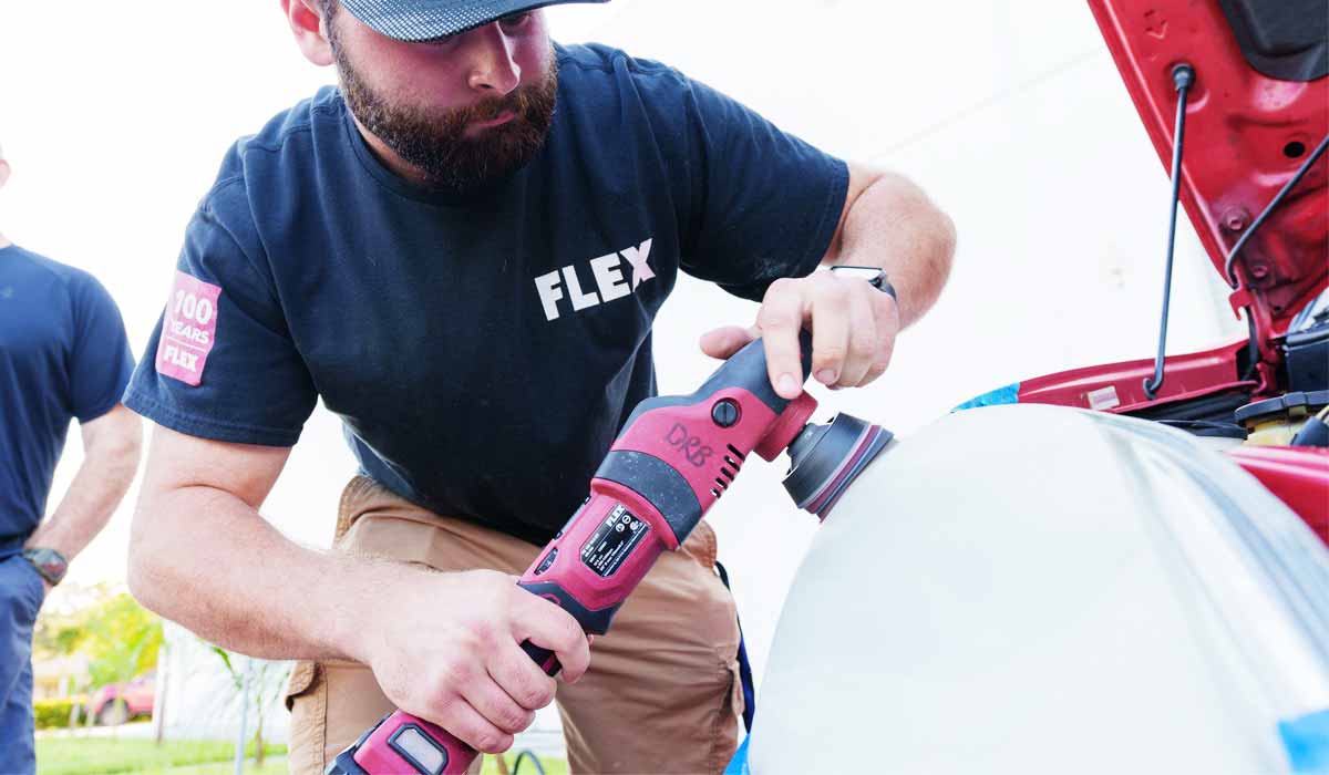 Rotary sanding headlights