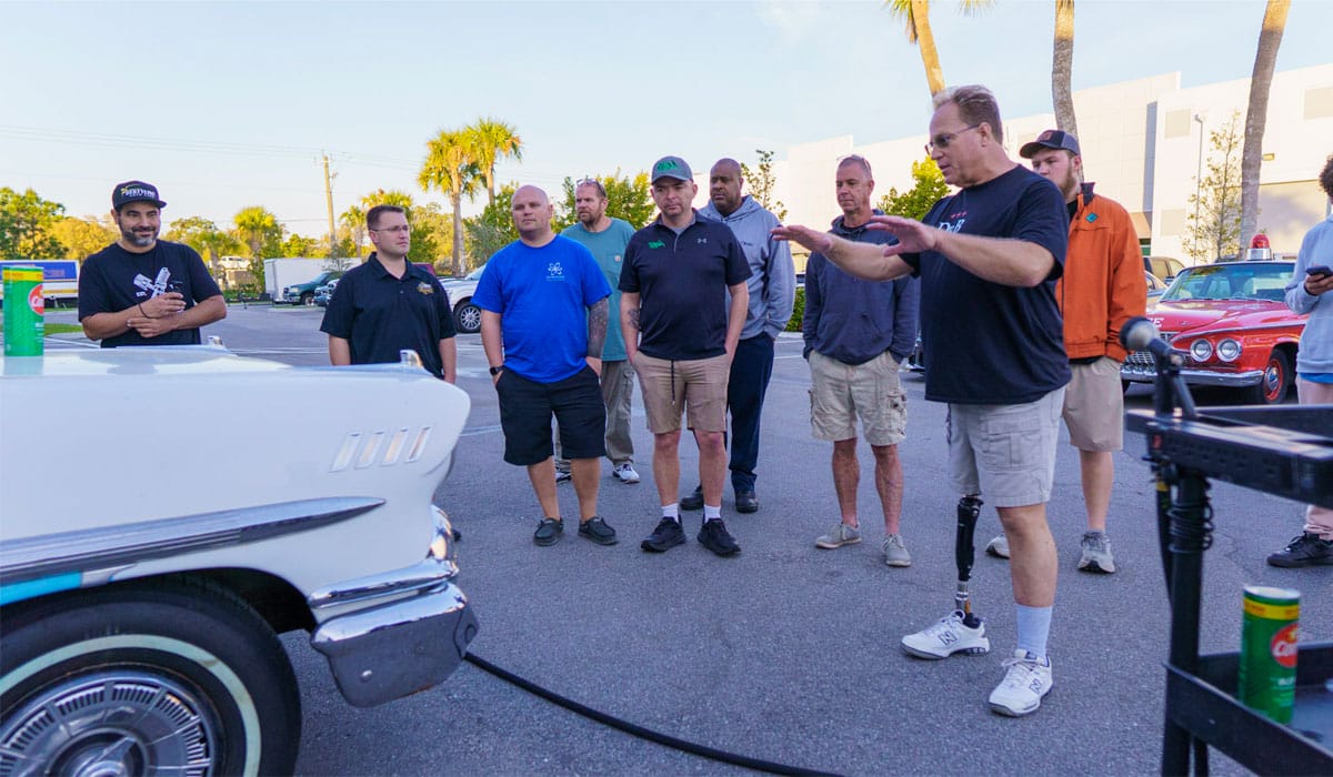 Mike Phillips leading detailing class