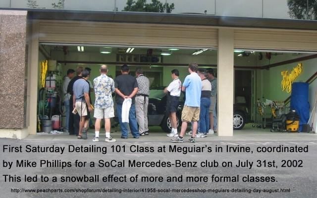Mike Phillips detailing class at Meguiar's in 2002