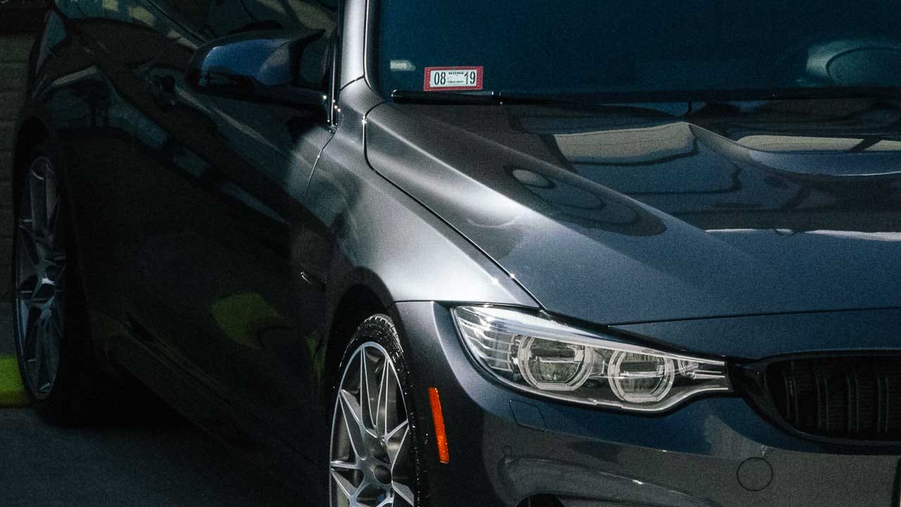 Silver BMW after waxing