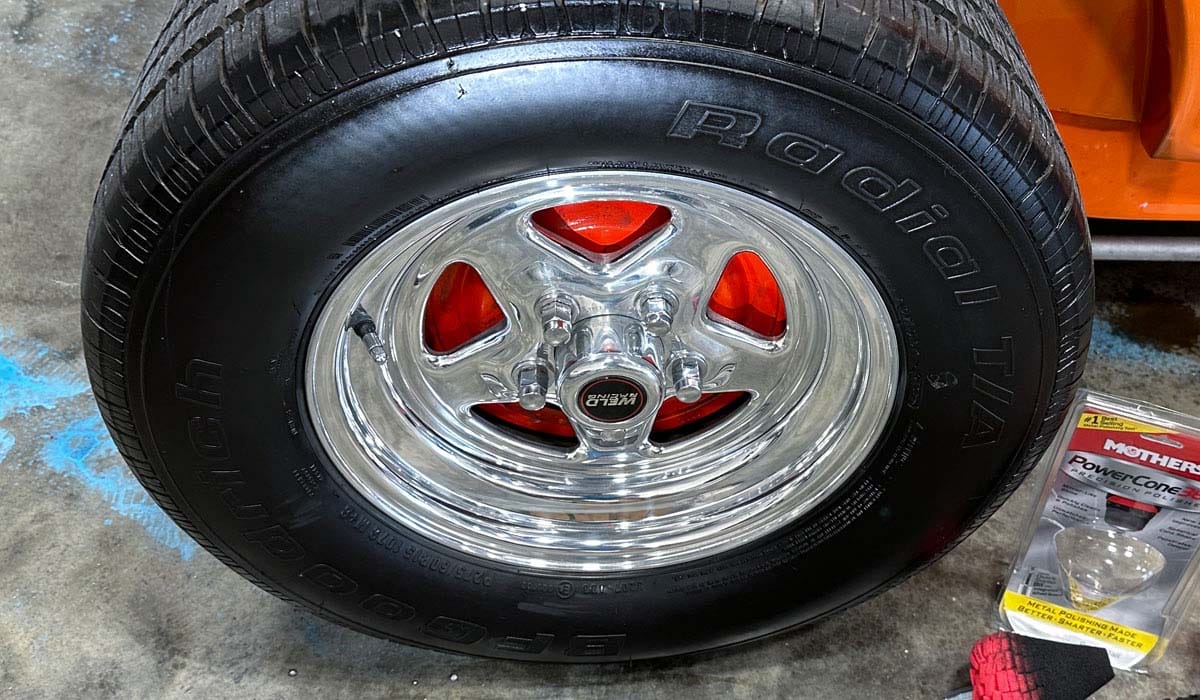 Aluminum after polishing with Mothers PowerBall