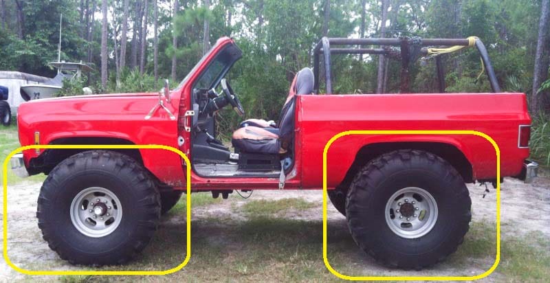 Mag aluminum wheels on truck