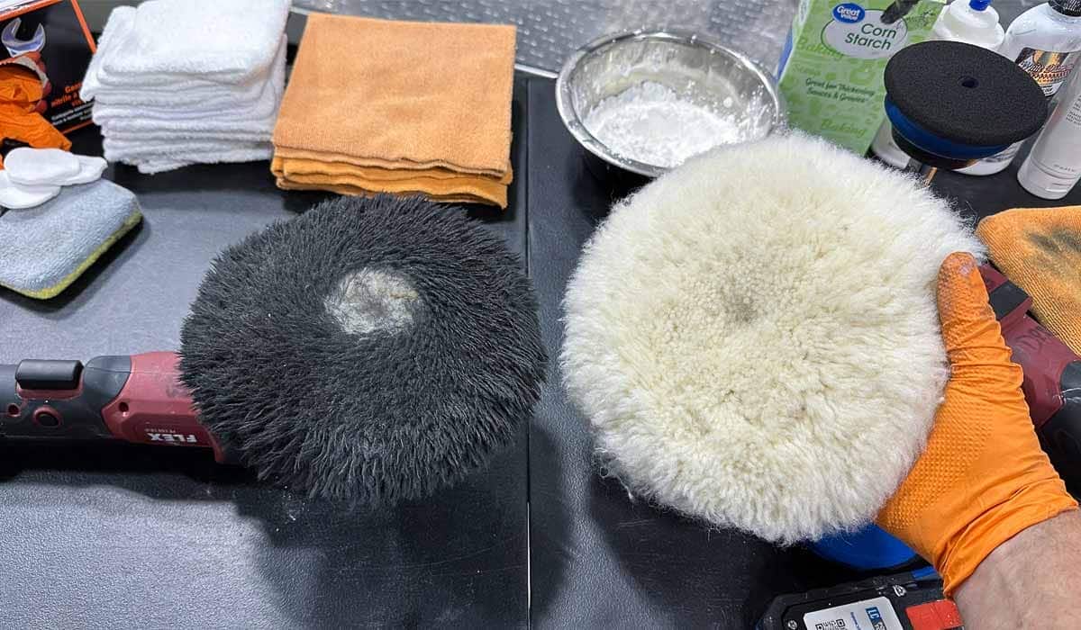Wool pads for polishing aluminum