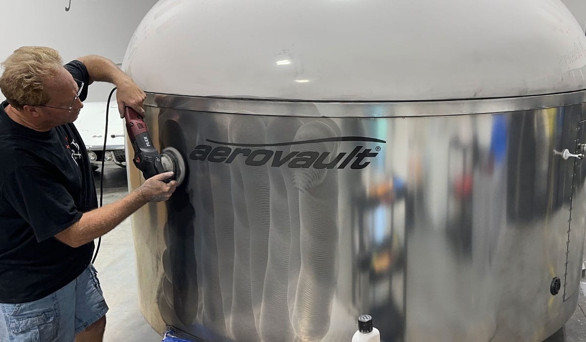 Polishing aluminum with gear driven polisher