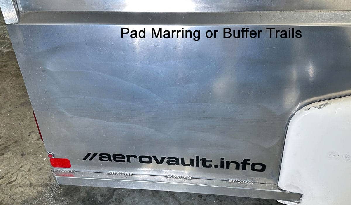Buffer trails on aluminum after using gear driven polisher