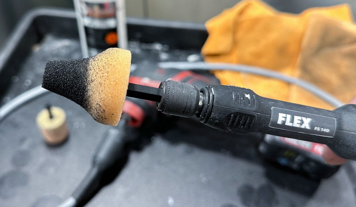 Polishing hard-to-reach areas on aluminum