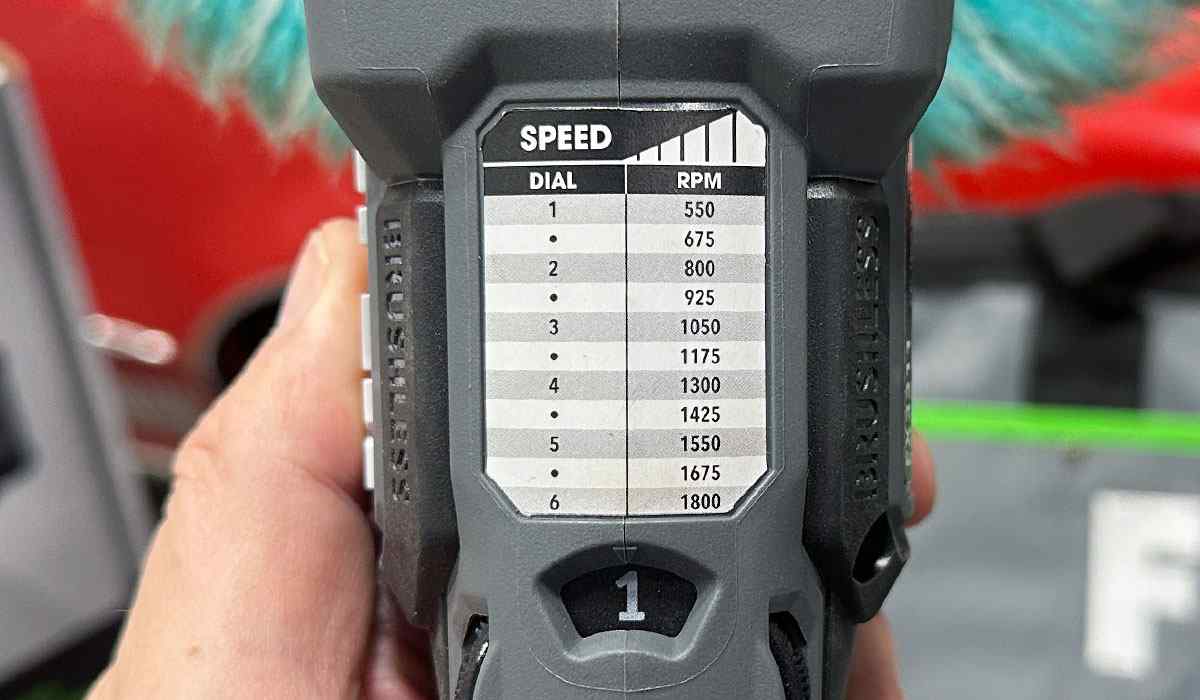 Speed diagram for polisher