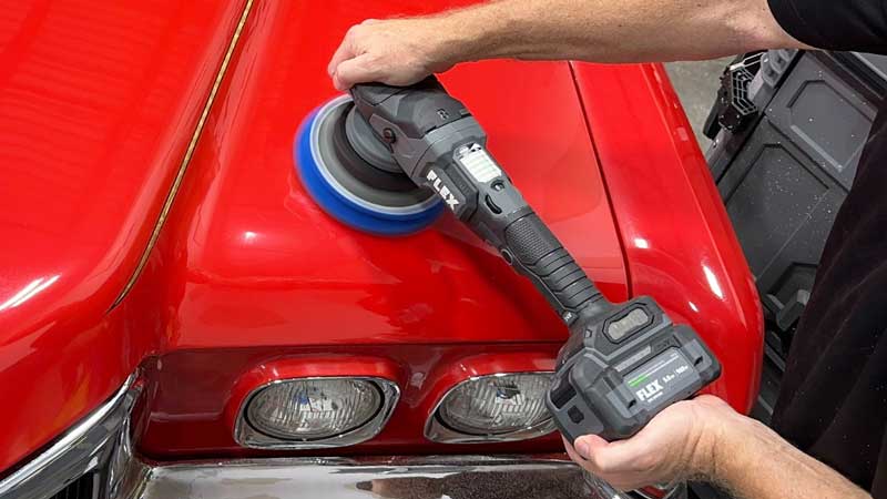 Polishing red paint with Flex FX3331