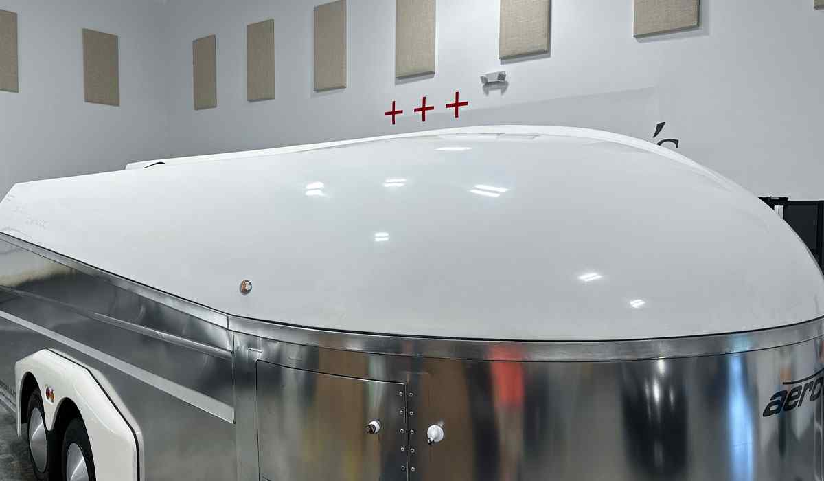 Fiberglass gelcoat after polishing