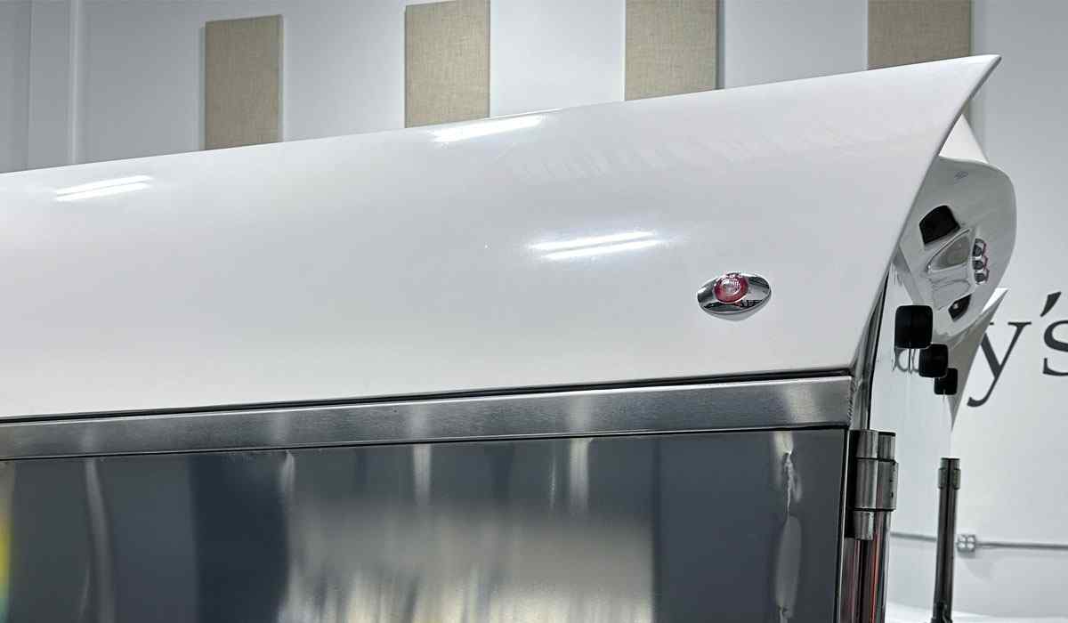 Fiberglass gelcoat after polishing