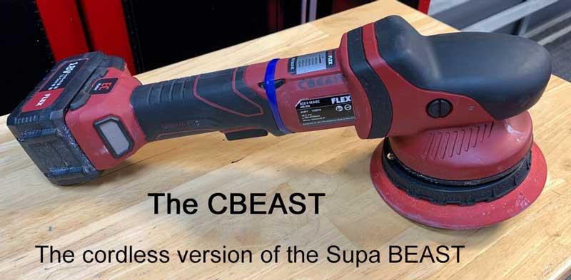 The original Flex XCE 8-125 18V cordless gear-driven polisher