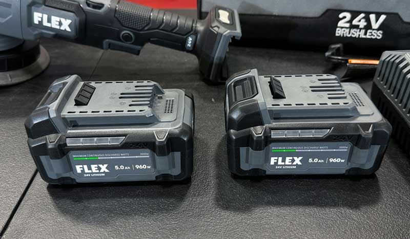 Flex polisher batteries