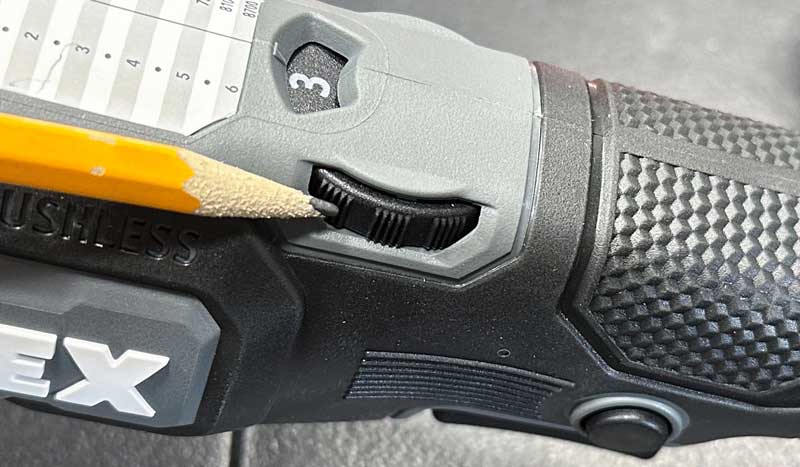 Flex polisher speed dial