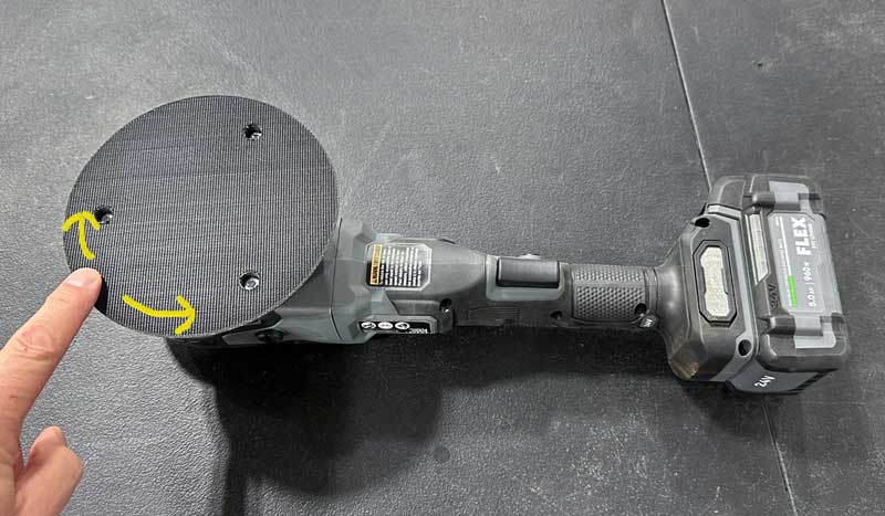 A free spinning random orbital polisher 