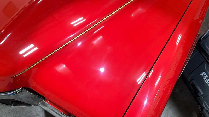 Holograms after rotary polishing