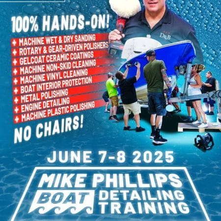 Boat detailing class taught by Mike Phillips in Stuart, Florida