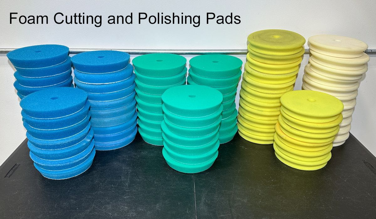Foam pads for boat detailing class