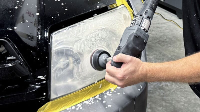 How to Restore Headlights by Machine Sanding