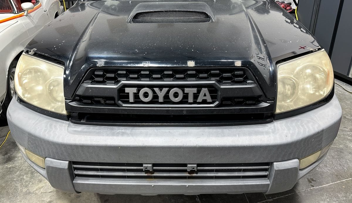 Oxidized, yellowed headlights