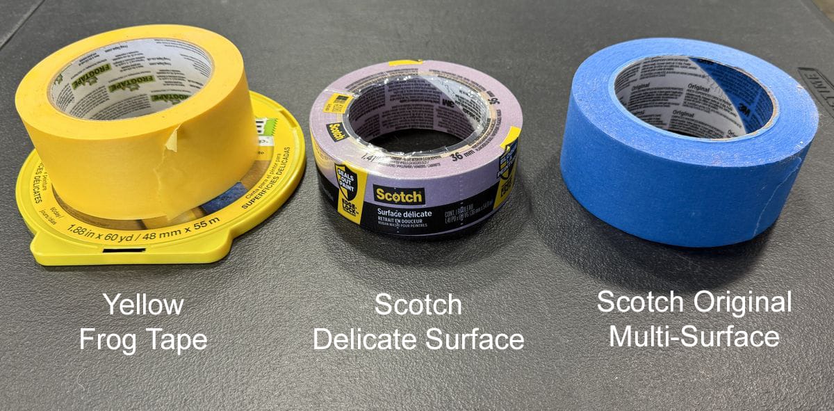 Different kinds of surface sensitive tapes