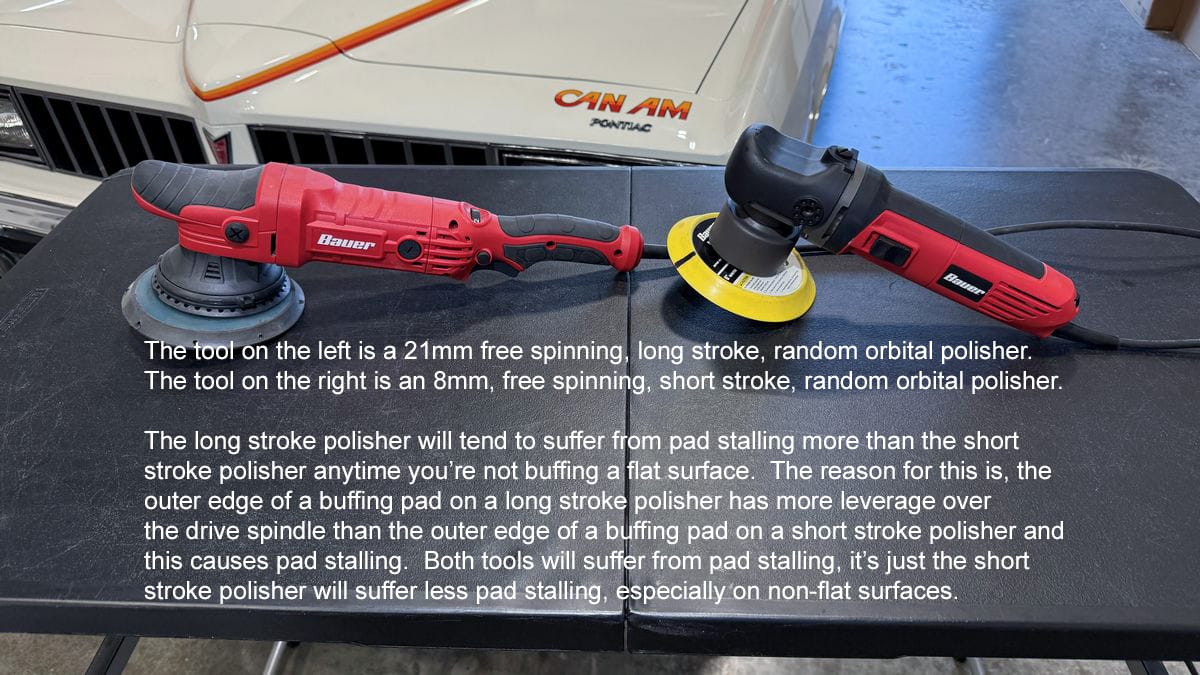 Long stroke vs short stroke orbital polishers