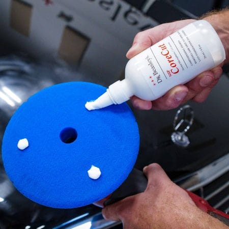 Dispensing CoreCut onto polishing pad
