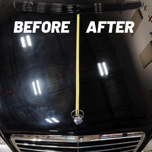 NSP CoreCut Before & After Results on Black Paint