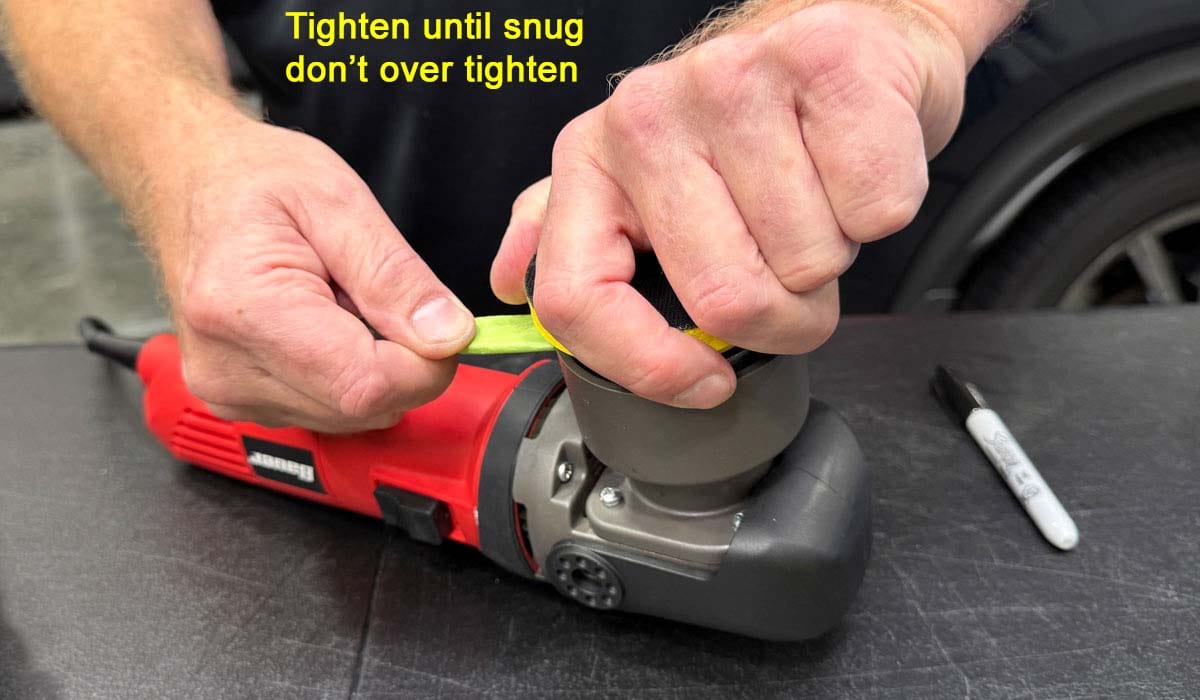 Don't over tighten the backing plate