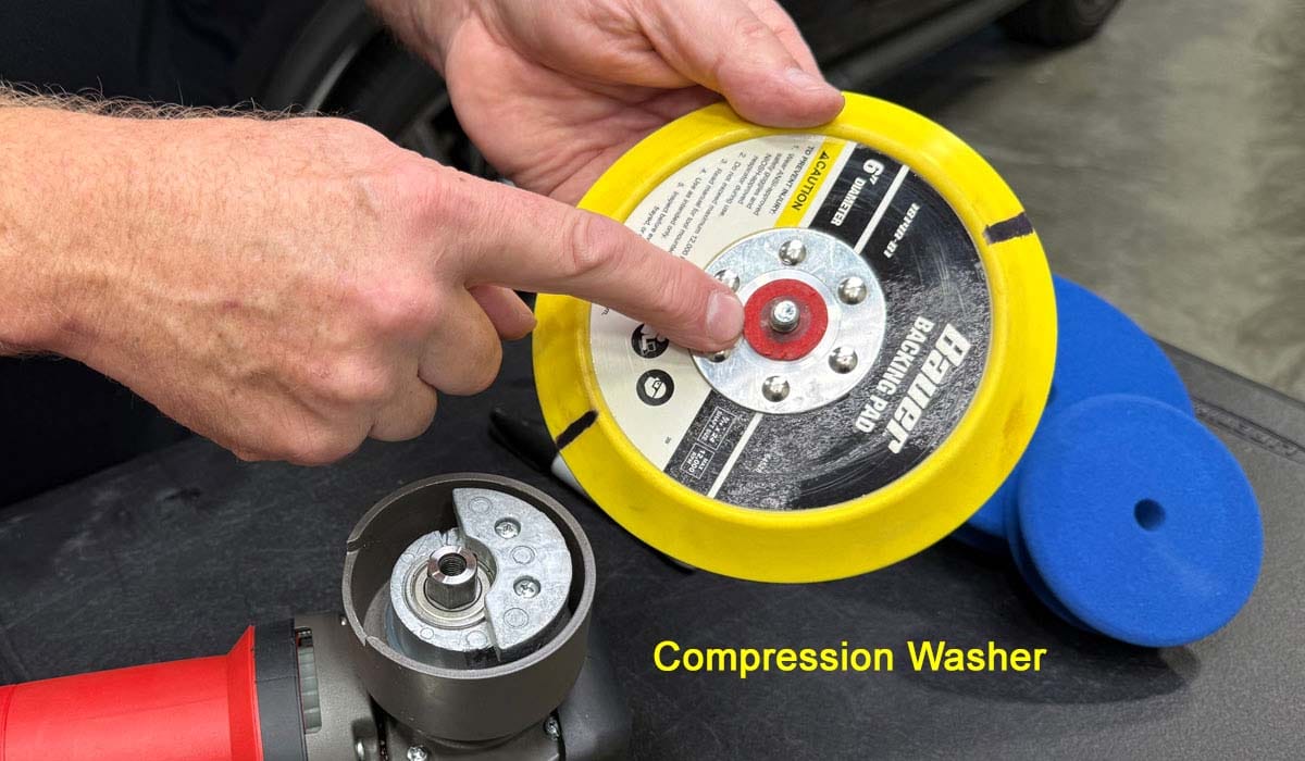 Compression washer for Bauer DA backing plate