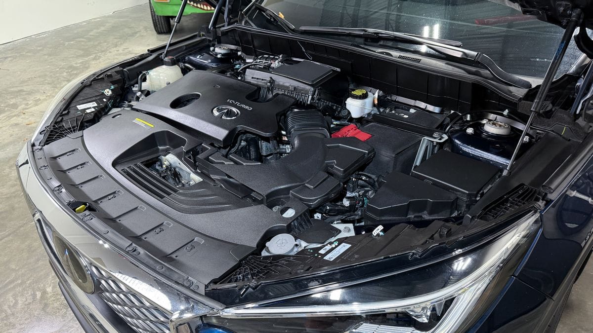 Engine bay after detailing