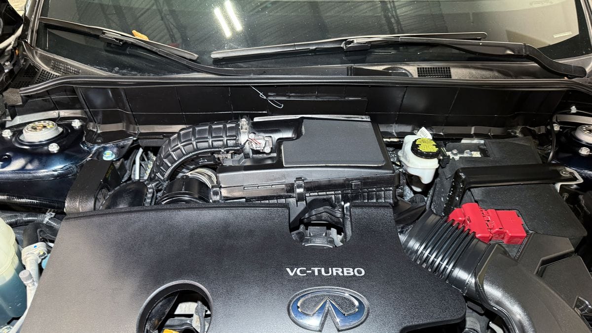 Engine bay after detailing