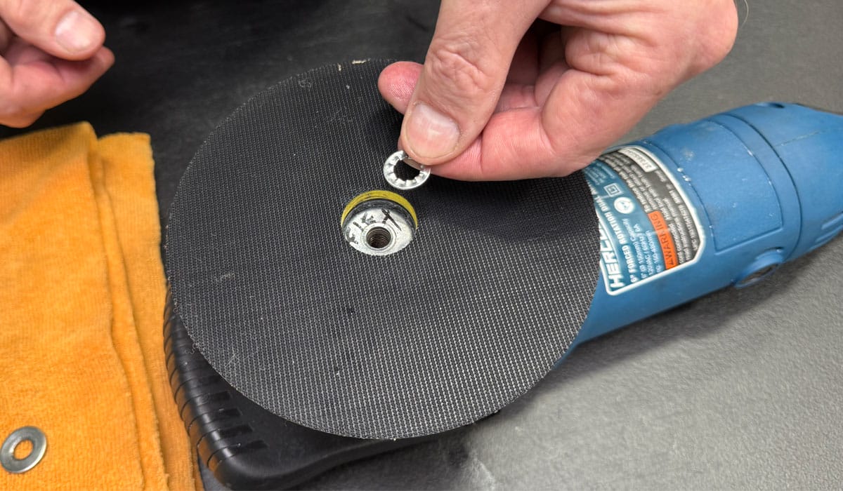 Re-installing backing plate