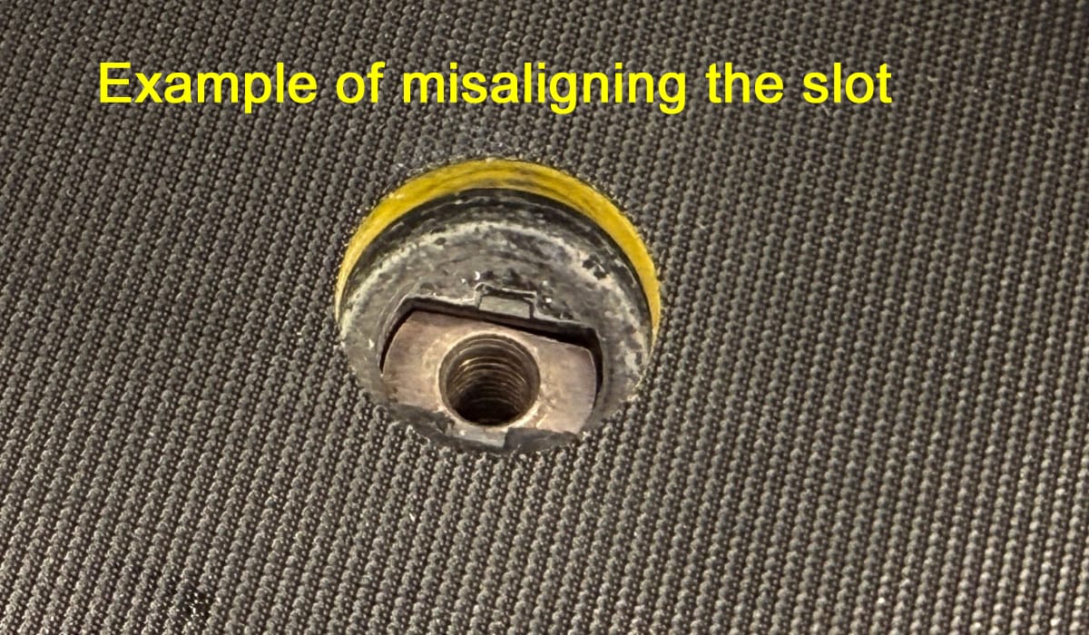 Misaligned slot