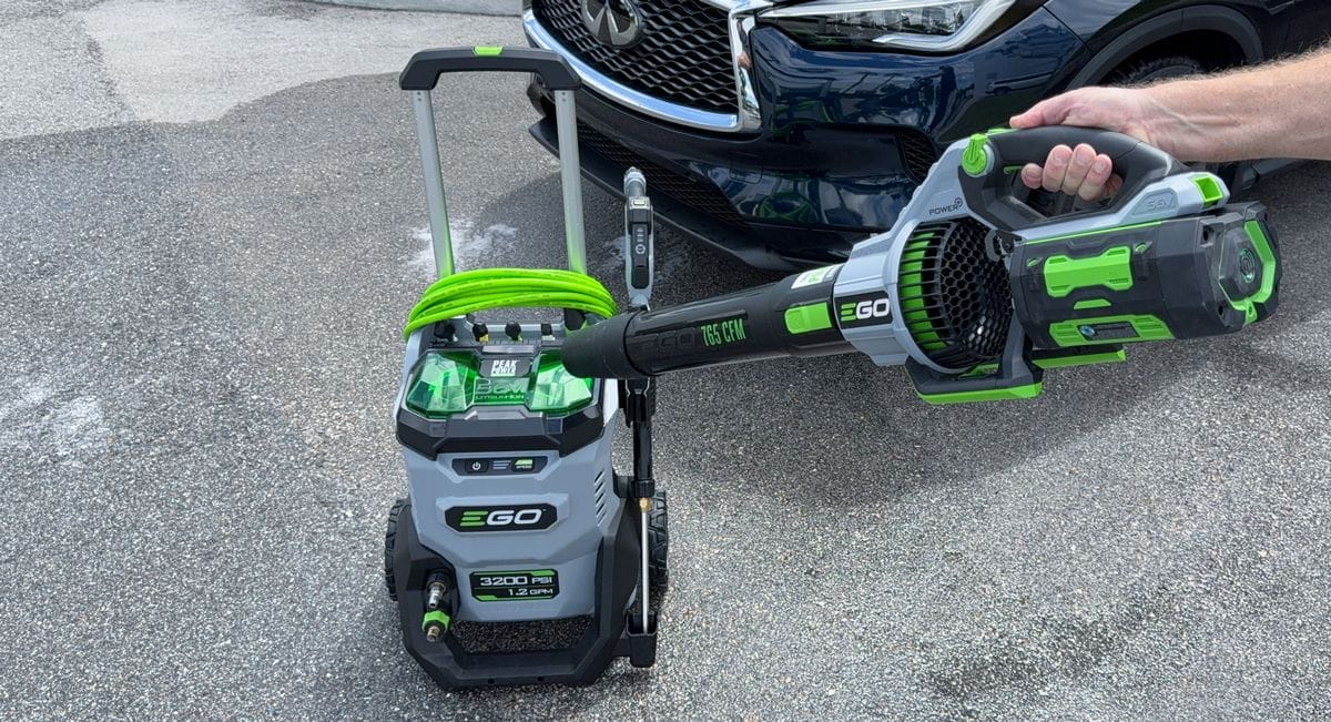Drying off pressure washer