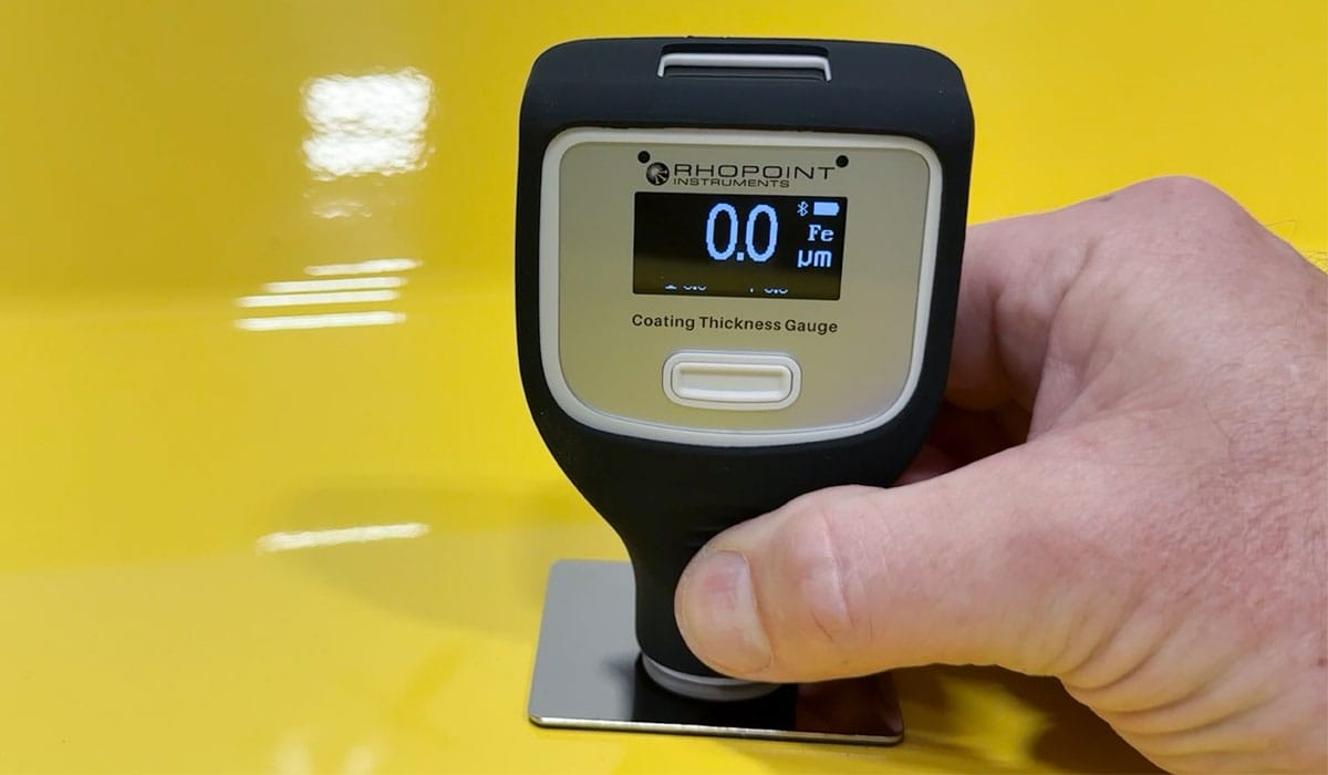 Calibrating paint thickness gauge
