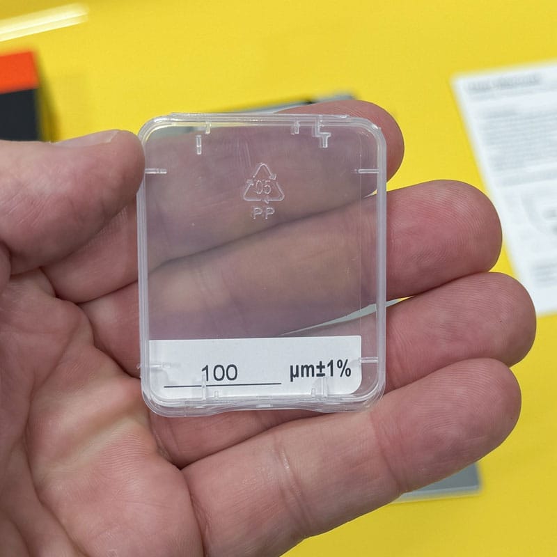 Plastic calibration shim