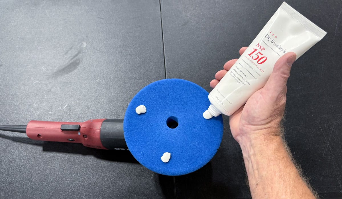 Dr. Beasley's NSP 150 dispensing onto foam pad