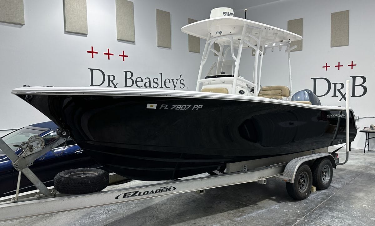 Polished and ceramic coated boat