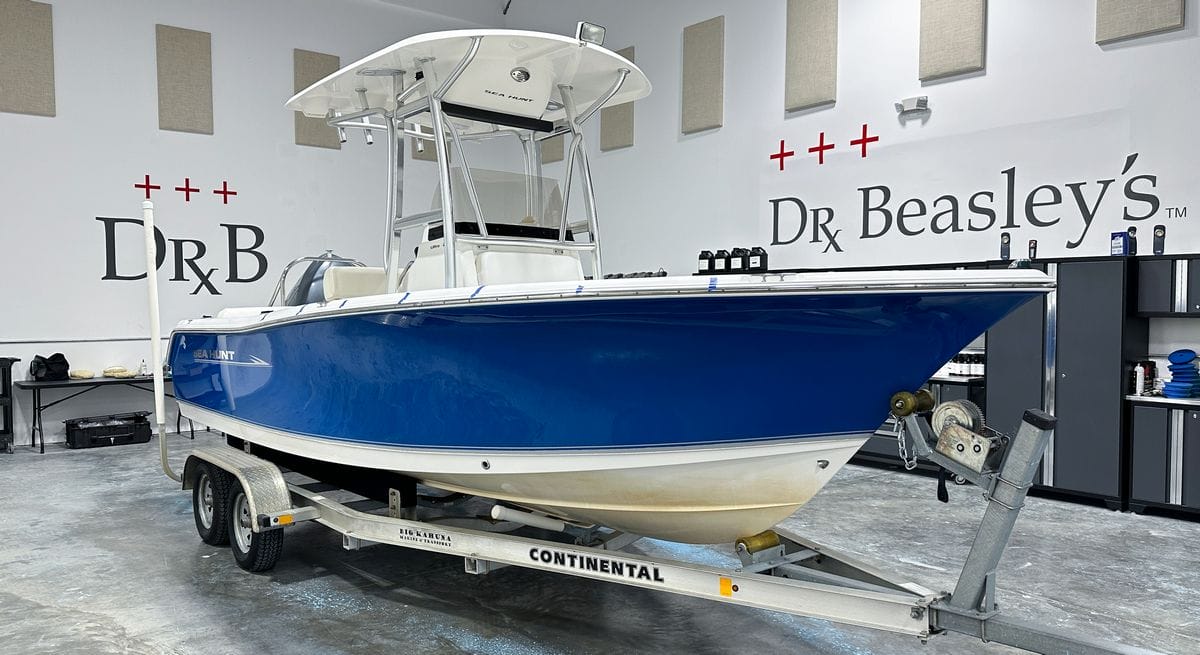 Boat after polishing and ceramic coating
