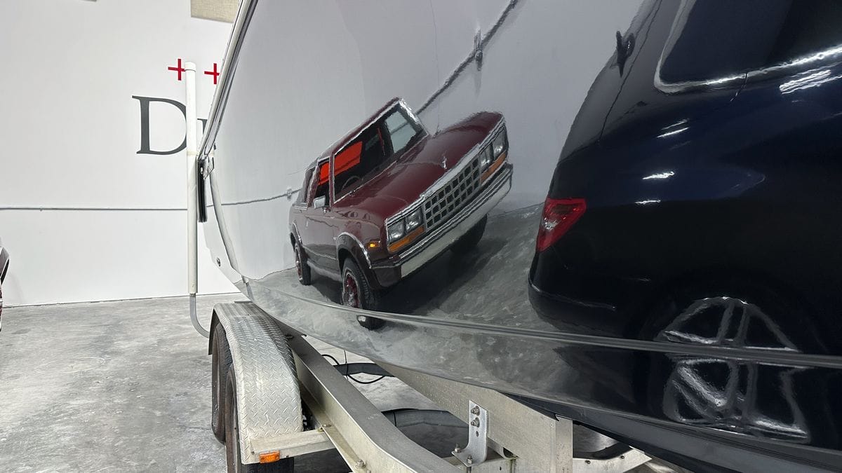 Polished and ceramic coated boat
