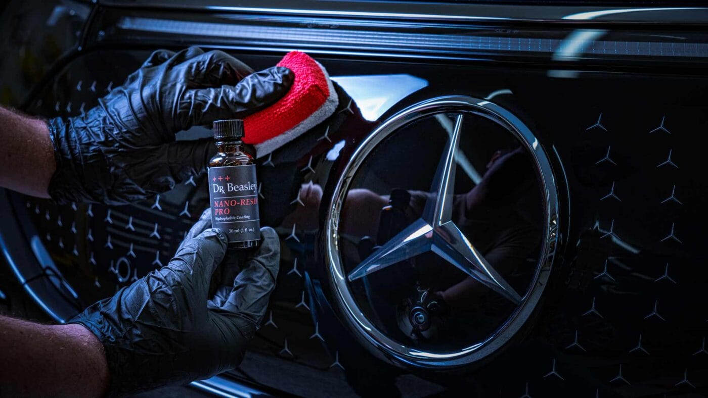 Nano-Resin Pro being applied to a Mecedes-Benz EQS