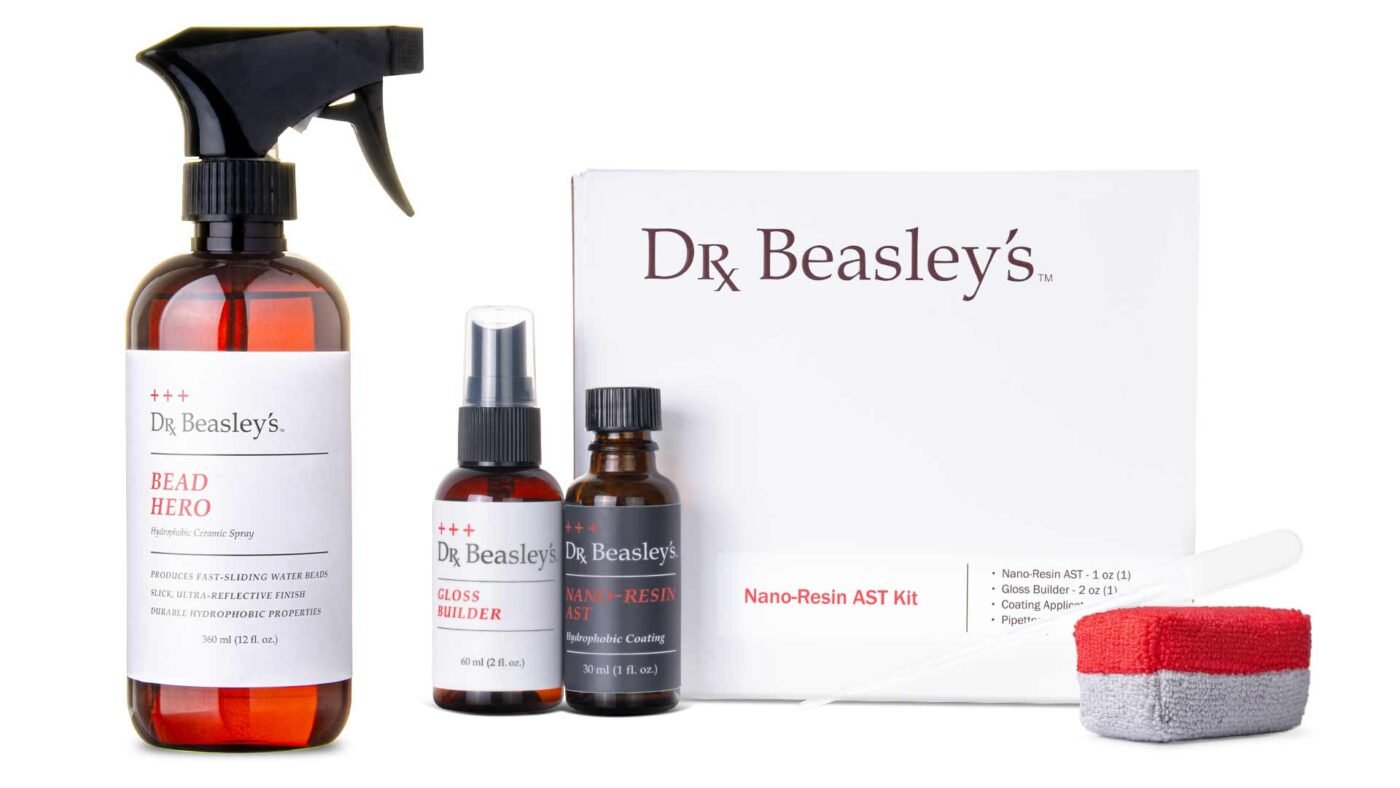 Dr. Beasley's Nano-Resin AST Kit with Bead Hero, showing amber bottles