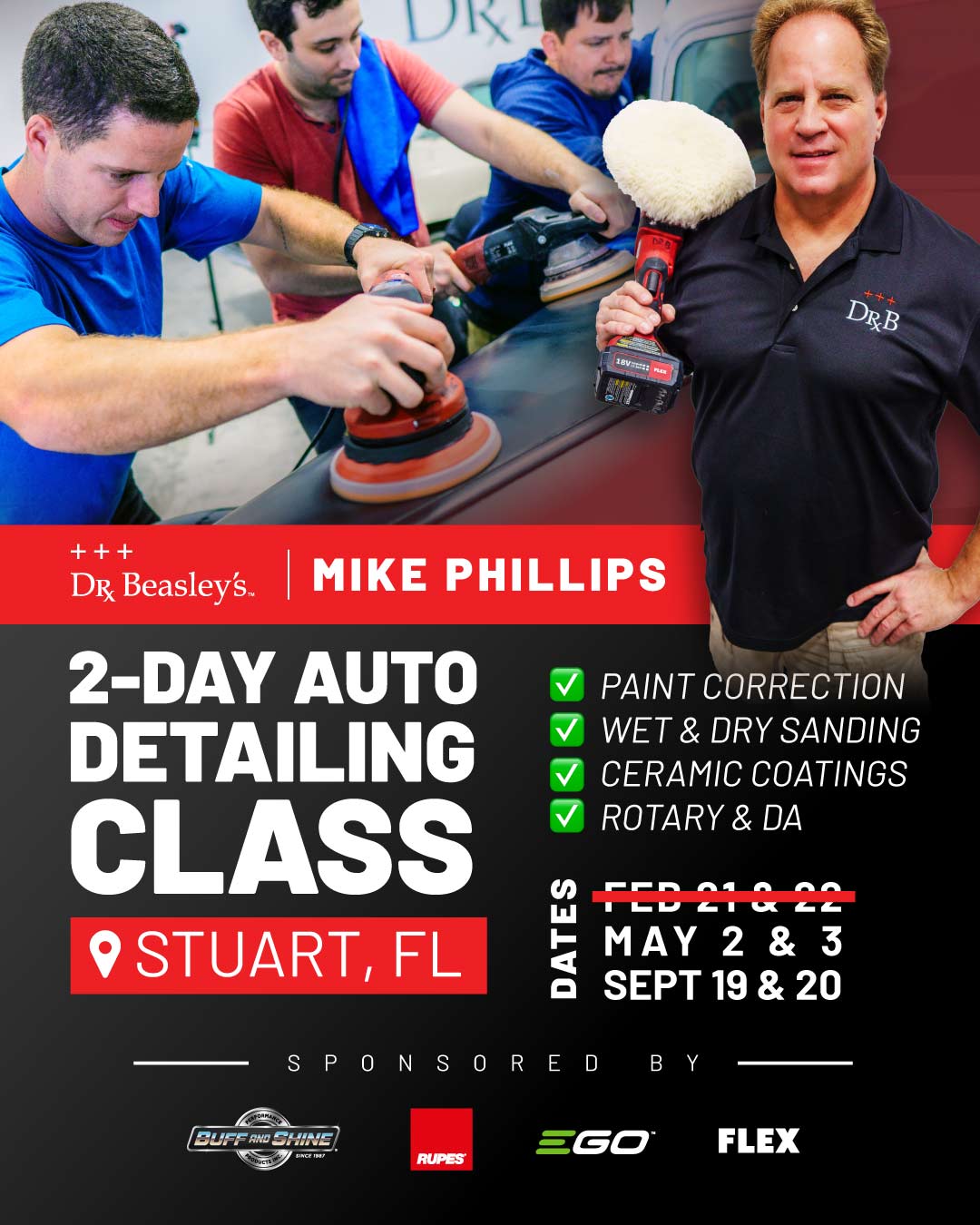 Dr. Beasley's Detailing Class with Mike Phillips in Stuart, Florida